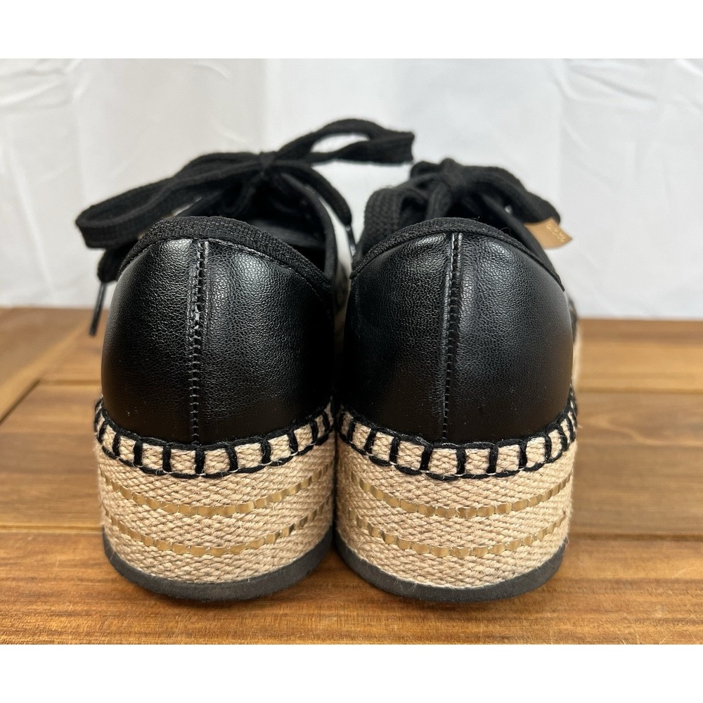 Beira Rio SZ 8 Women's Espadrille Platform Sneakers Shoes Black Made in Brazil - Picture 6 of 9